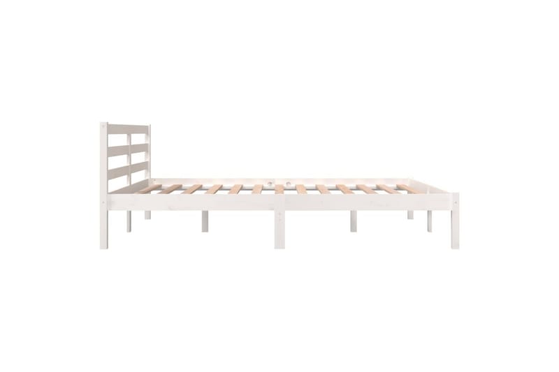 Sengeramme heltre furu 150x200 cm hvit 5FT King Size - Hvit - Møbler - Senger - Sengeramme & sengestamme