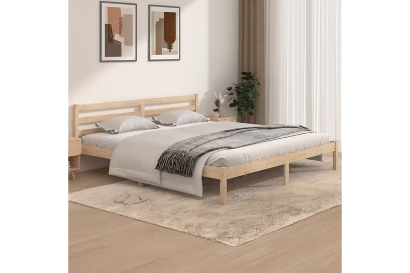 Sengeramme heltre furu 180x200 cm 6FT Super King - Brun - Møbler - Senger - Sengeramme & sengestamme