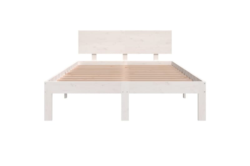 Sengeramme hvit heltre 120x190 cm 4FT Small Double - Hvit - Møbler - Senger - Sengeramme & sengestamme