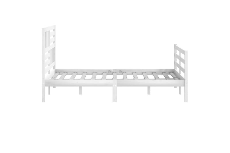 Sengeramme hvit heltre 135x190 cm 4FT6 Double - Hvit - Møbler - Senger - Sengeramme & sengestamme