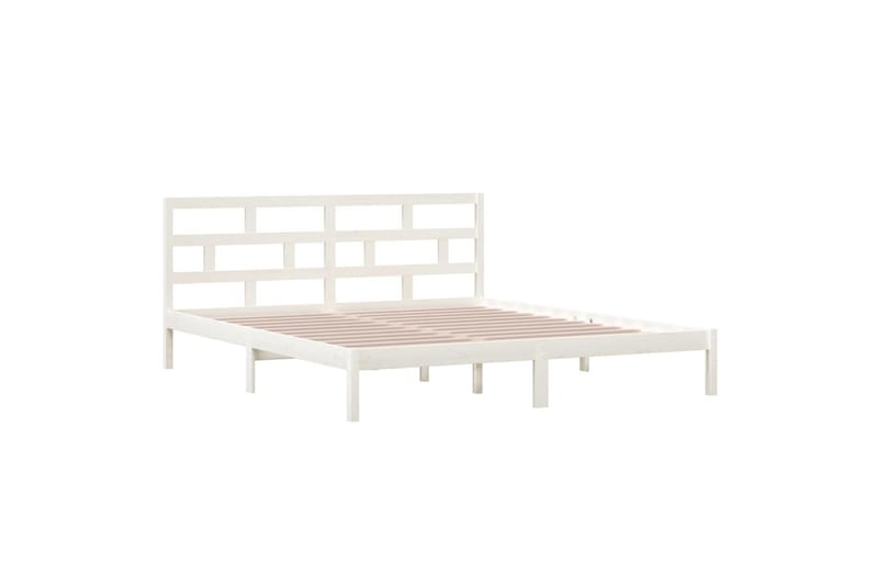 Sengeramme hvit heltre 135x190 cm 4FT6 Double - Hvit - Møbler - Senger - Sengeramme & sengestamme