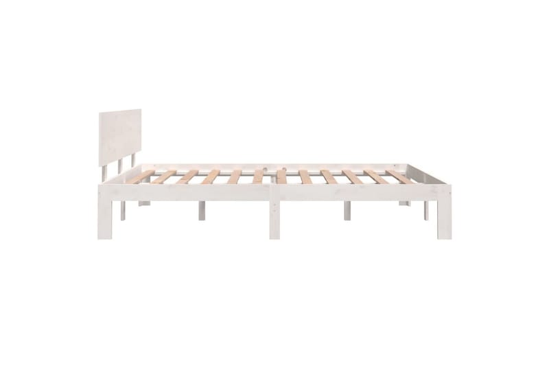 Sengeramme hvit heltre 135x190 cm 4FT6 Double - Hvit - Møbler - Senger - Sengeramme & sengestamme