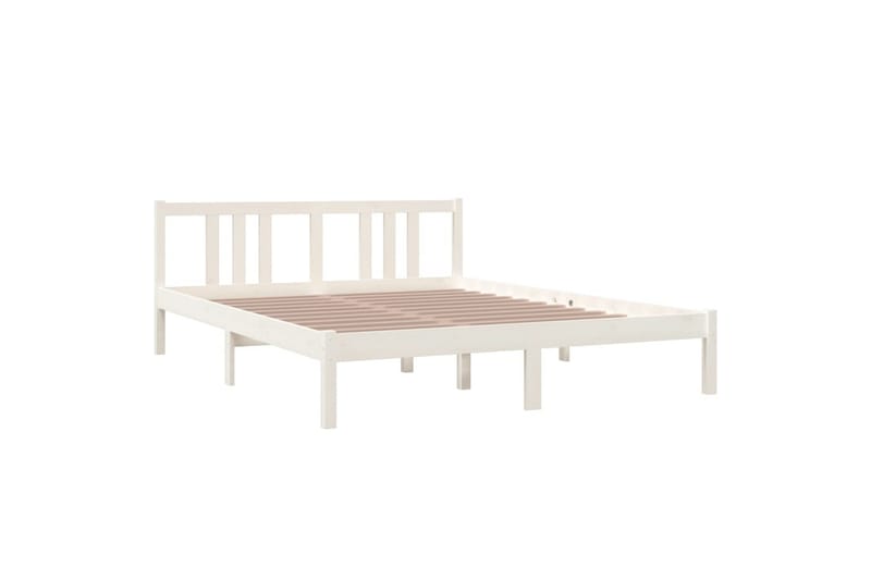 Sengeramme hvit heltre 150x200 cm 5FT King Size - Hvit - Møbler - Senger - Sengeramme & sengestamme