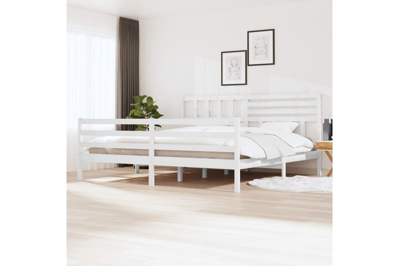 Sengeramme hvit heltre 180x200 cm 6FT Super King - Hvit - Møbler - Senger - Sengeramme & sengestamme