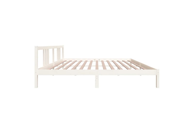 Sengeramme hvit heltre 200x200 cm - Hvit - Møbler - Senger - Sengeramme & sengestamme