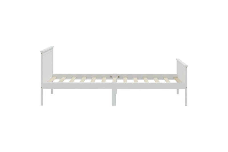 Sengeramme hvit heltre furu 100x200 cm - Hvit - Møbler - Senger - Sengeramme & sengestamme