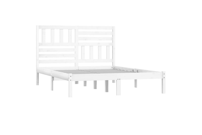 Sengeramme hvit heltre furu 135x190 cm 4FT6 Double - Hvit - Møbler - Senger - Sengeramme & sengestamme