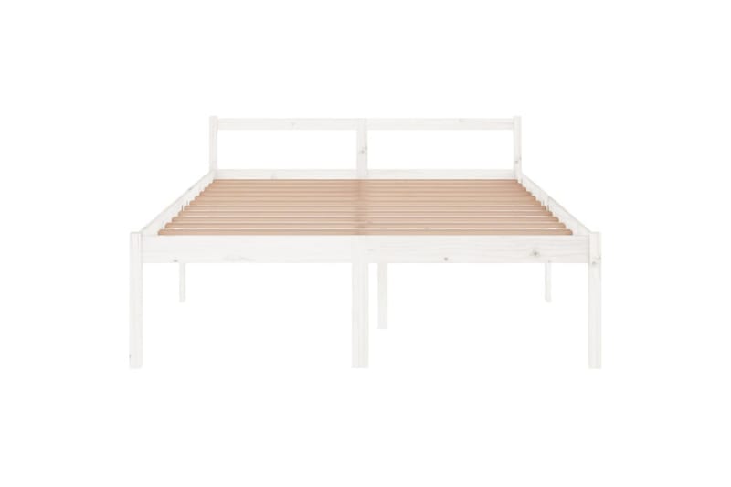 Sengeramme hvit heltre furu 150x200 cm 5FT King - Hvit - Møbler - Senger - Sengeramme & sengestamme