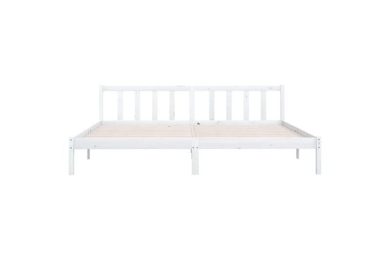 Sengeramme hvit heltre furu 180x200 cm UK Super King - Hvit - Møbler - Senger - Sengeramme & sengestamme