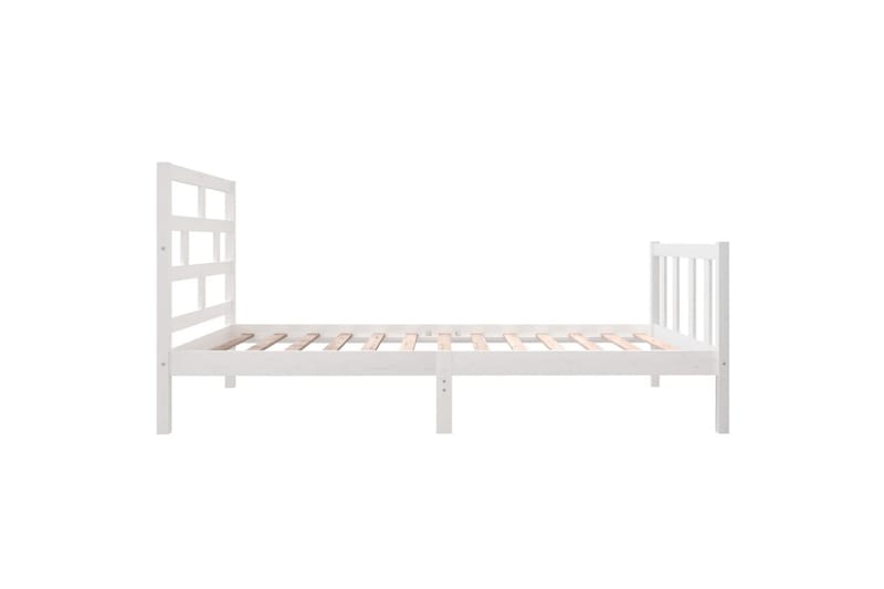 Sengeramme hvit heltre furu 90x200 cm - Hvit - Møbler - Senger - Sengeramme & sengestamme