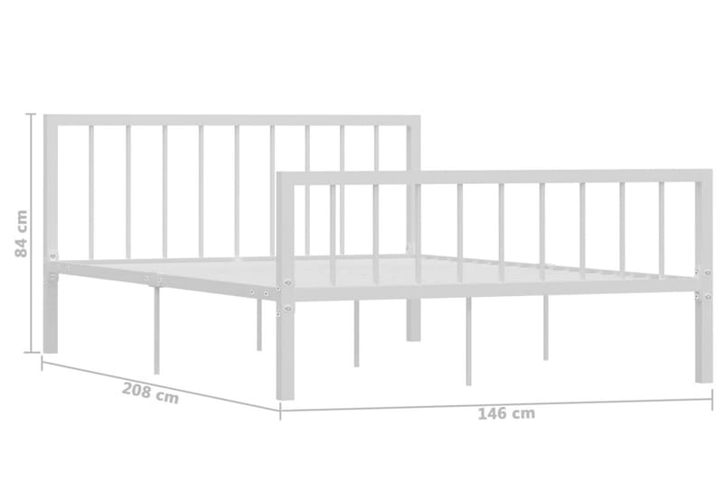 Sengeramme hvit metall 140x200 cm - Hvit - Møbler - Senger - Sengeramme & sengestamme