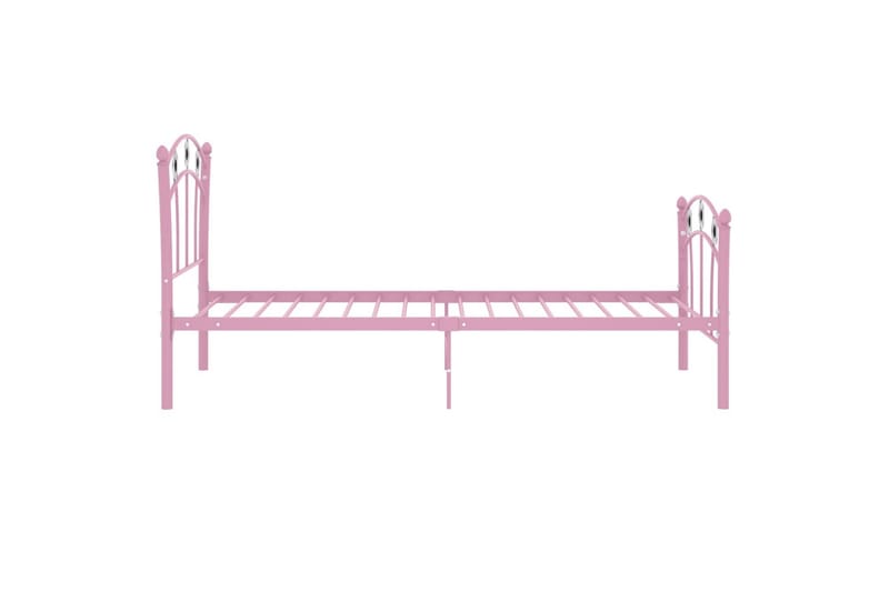 Sengeramme med fotballdesign rosa metall 90x200 cm - Rosa - Møbler - Senger - Sengeramme & sengestamme