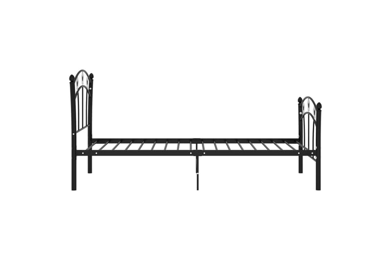 Sengeramme med fotballdesign svart metall 90x200 cm - Svart - Møbler - Senger - Sengeramme & sengestamme