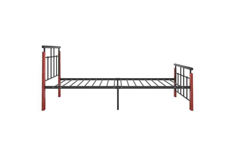 Sengeramme metall og heltre eik 100x200 cm - Svart - Møbler - Senger - Sengeramme & sengestamme