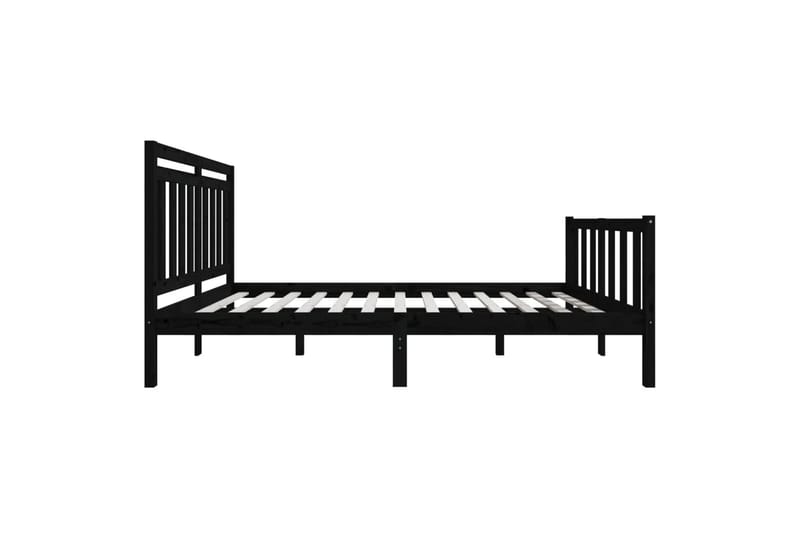 Sengeramme svart heltre 150x200 cm 5FT King Size - Svart - Møbler - Senger - Sengeramme & sengestamme