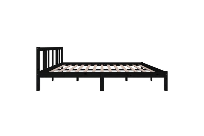 Sengeramme svart heltre 150x200 cm 5FT King Size - Svart - Møbler - Senger - Sengeramme & sengestamme