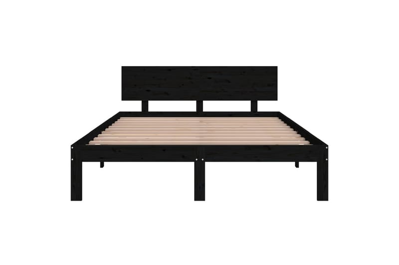 Sengeramme svart heltre 150x200 cm 5FT King Size - Svart - Møbler - Senger - Sengeramme & sengestamme