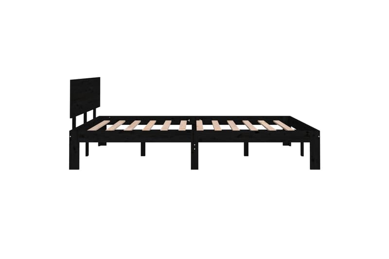 Sengeramme svart heltre 150x200 cm 5FT King Size - Svart - Møbler - Senger - Sengeramme & sengestamme