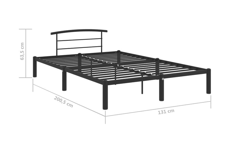 Sengeramme svart metall 120x200 cm - Møbler - Senger - Sengeramme & sengestamme