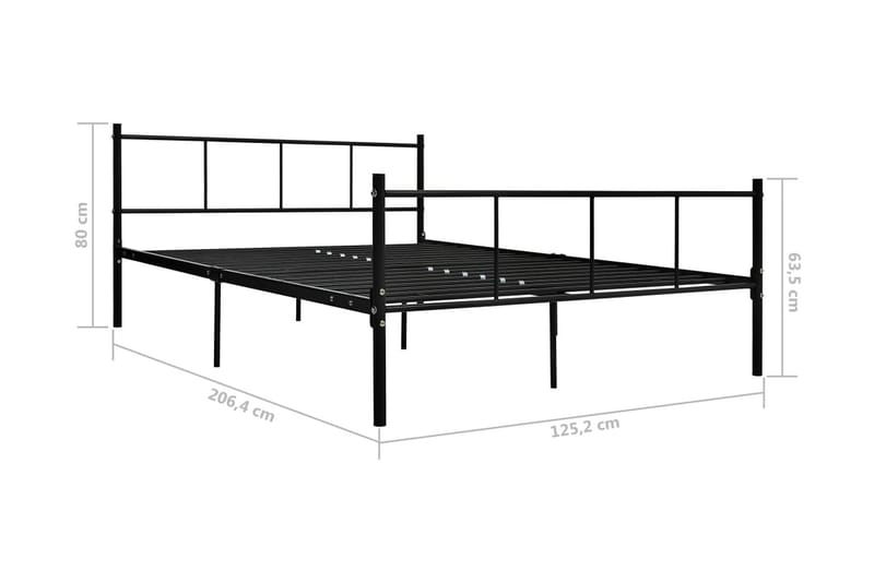 Sengeramme svart metall 120x200 cm - Møbler - Senger - Sengeramme & sengestamme