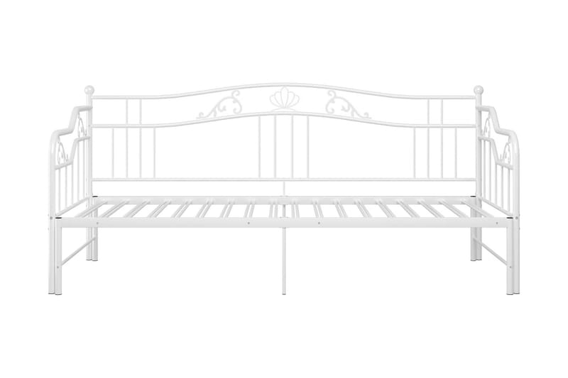 Uttrekkbar ramme til sovesofa hvit metall 90x200 cm - Hvit - Møbler - Senger - Sengeramme & sengestamme