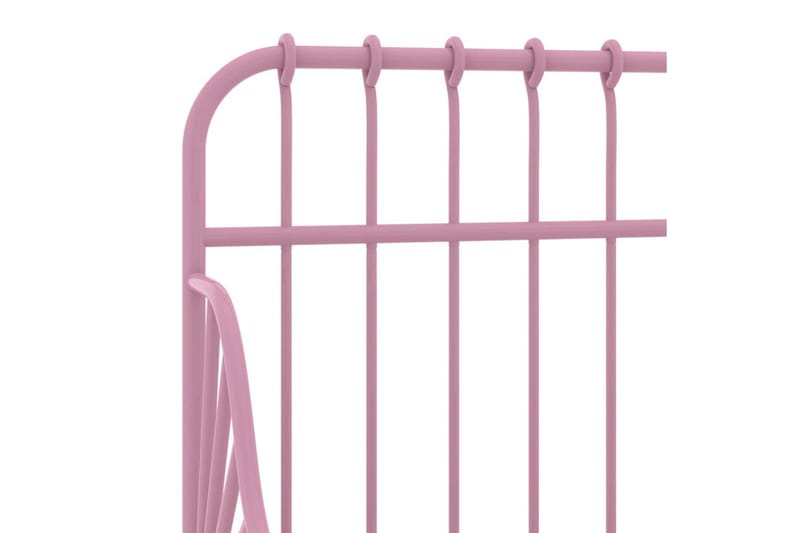 Utvidbar sengeramme rosa metall 80x130/200 cm - Rosa - Møbler - Senger - Sengeramme & sengestamme