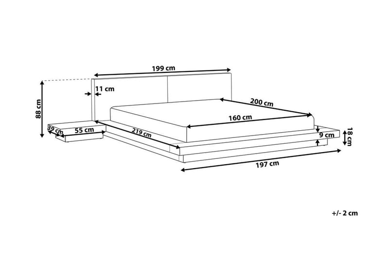 Zen Dobbeltseng 160 | 200 cm - Hvit - Møbler - Senger - Sengeramme & sengestamme