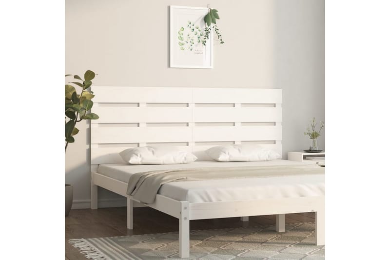 beBasic Sengegavl hvit 160x3x80 cm heltre furu - Hvit - Møbler - Senger - Sengetilbehør & sengegavl - Sengegavl