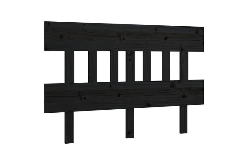 beBasic Sengegavl svart 203,5x3x81 cm heltre furu - Svart - Møbler - Senger - Sengetilbehør & sengegavl - Sengegavl