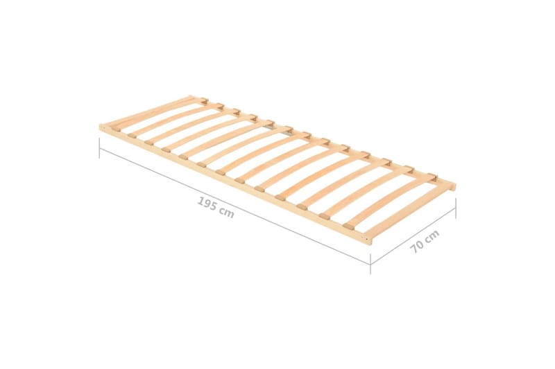 Spilebase med 13 lameller 70x200 cm - Brun - Møbler - Senger - Sengetilbehør & sengegavl - Ribbebunn