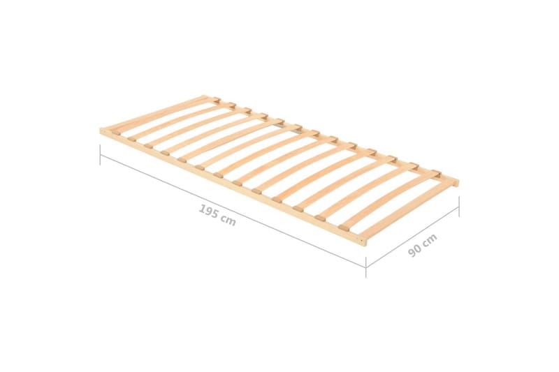 Spilebase med 13 lameller 90x200 cm - Brun - Møbler - Senger - Sengetilbehør & sengegavl - Ribbebunn