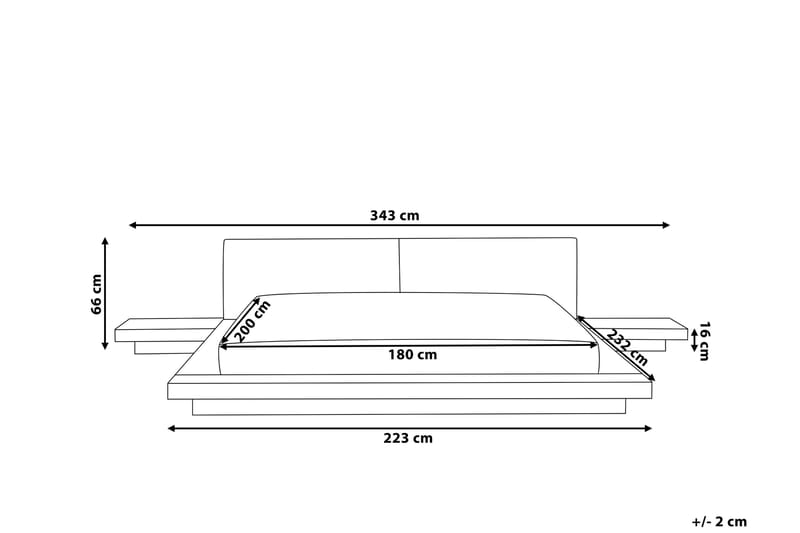 Zen Vannseng 180 | 200 cm - Hvit - Møbler - Senger - Vannsenger