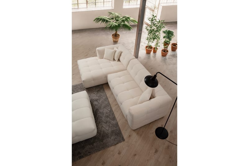 Octavian Sofa med Sjeselong 5-seter - Beige - Møbler - Sofaer - Sofa med sjeselong