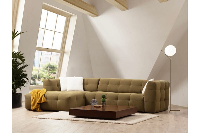 Octavian Sofa med Sjeselong 5-seter - Mørk beige - Møbler - Sofaer - Sofa med sjeselong