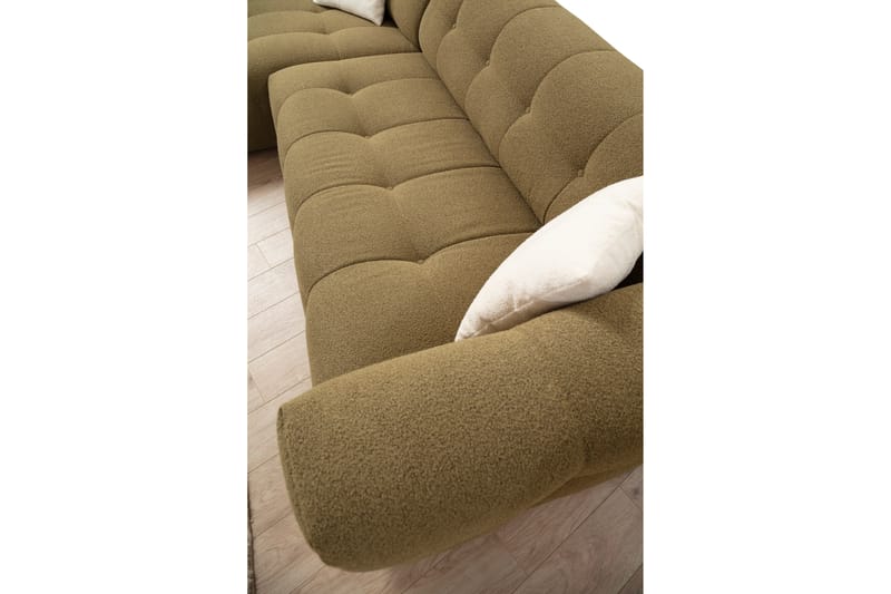 Octavian Sofa med Sjeselong 5-seter - Mørk beige - Møbler - Sofaer - Sofa med sjeselong