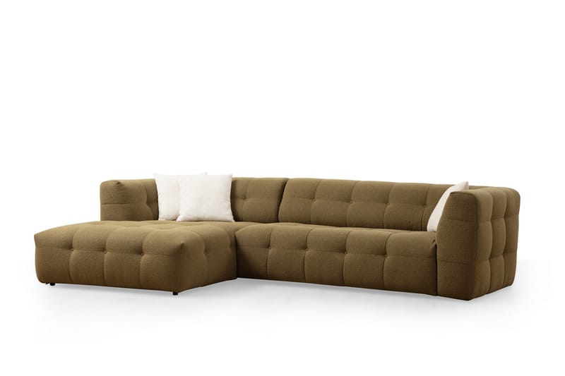 Octavian Sofa med Sjeselong 5-seter - Mørk beige - Møbler - Sofaer - Sofa med sjeselong