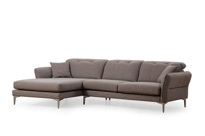 Chandara Sofa med Divan 5-seter - Grå - Møbler - Sofaer - Sofa med sjeselong