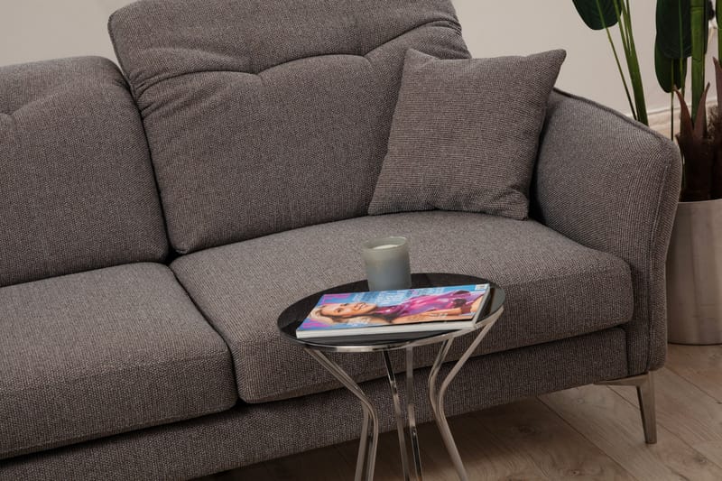 Chandara Sofa med Divan 5-seter - Grå - Møbler - Sofaer - Sofa med sjeselong