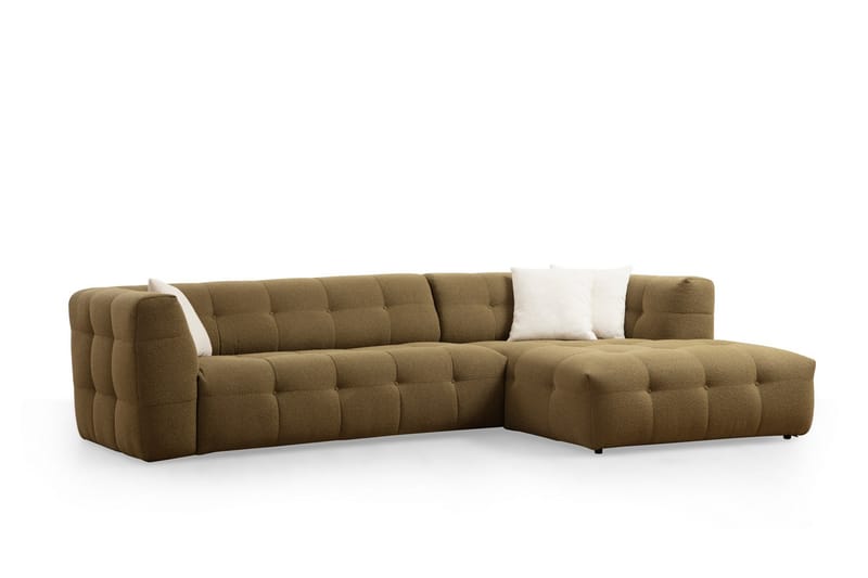 Octavian Sofa med Sjeselong 5-seter - Mørk beige - Møbler - Sofaer - Sofa med sjeselong