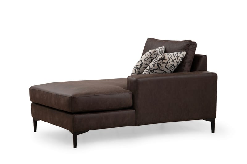 Svanabyn Sofa m. Divan og Sjeselong 4-seter - Mørkebrun - Møbler - Sofaer - U-sofa