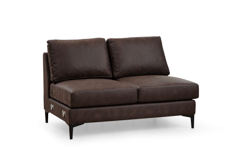 Svanabyn Sofa m. Divan og Sjeselong 4-seter - Mørkebrun - Møbler - Sofaer - U-sofa