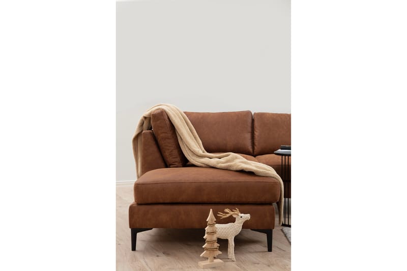 Svanabyn Sofa m. Divan og Sjeselong 4-seter - Brun - Møbler - Sofaer - U-sofa