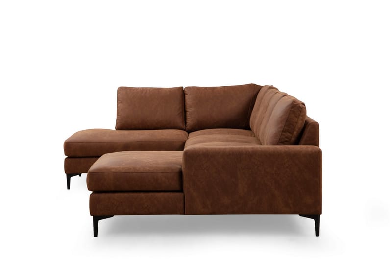 Svanabyn Sofa m. Divan og Sjeselong 4-seter - Brun - Møbler - Sofaer - U-sofa