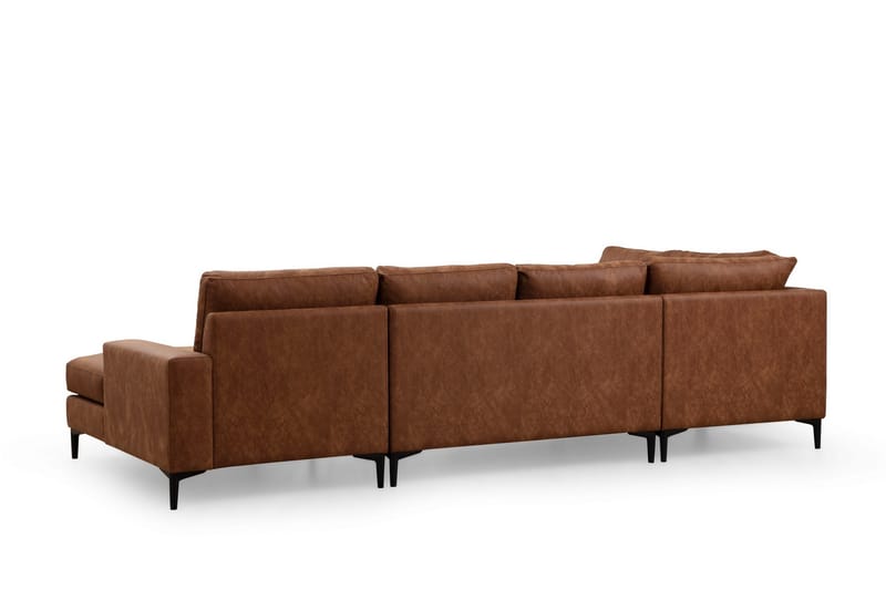 Svanabyn Sofa m. Divan og Sjeselong 4-seter - Brun - Møbler - Sofaer - U-sofa