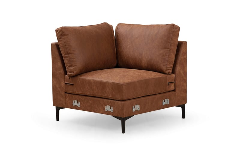 Svanabyn Sofa m. Divan og Sjeselong 4-seter - Brun - Møbler - Sofaer - U-sofa