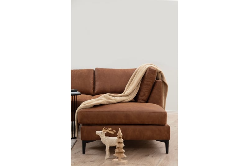 Svanabyn Sofa m. Divan og Sjeselong 4-seter - Brun - Møbler - Sofaer - U-sofa