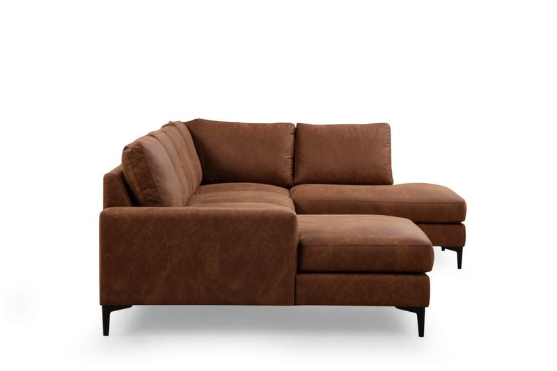 Svanabyn Sofa m. Divan og Sjeselong 4-seter - Brun - Møbler - Sofaer - U-sofa