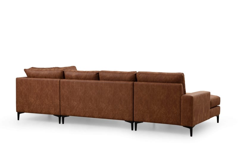 Svanabyn Sofa m. Divan og Sjeselong 4-seter - Brun - Møbler - Sofaer - U-sofa