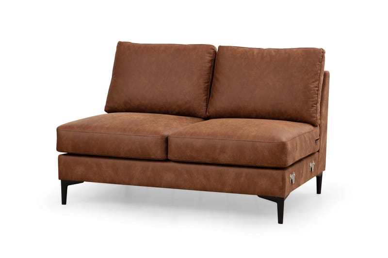 Svanabyn Sofa m. Divan og Sjeselong 4-seter - Brun - Møbler - Sofaer - U-sofa