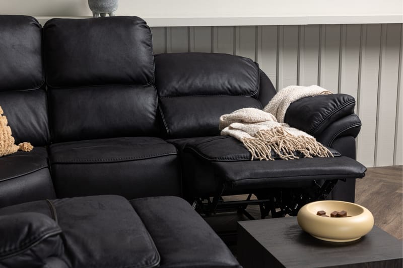 Saranda Reclinersofa - Svart - Møbler - Sofaer - Reclinersofaer - 4 seters kinosofa & reclinersofa